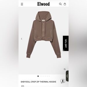 Elwood Cropped Sweatshirt in Vintage Brown